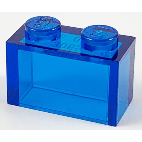 transparent blue lego pieces