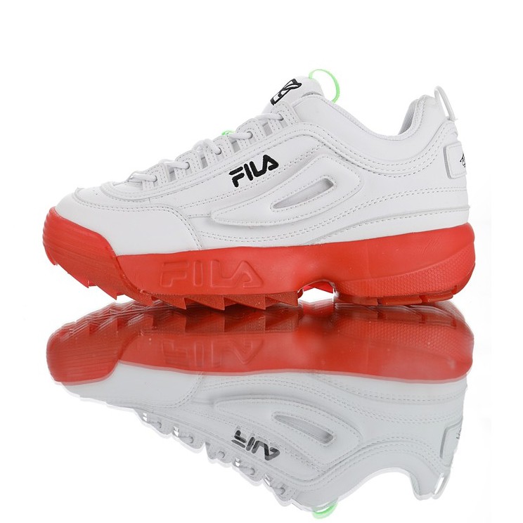 fila disruptor red and white