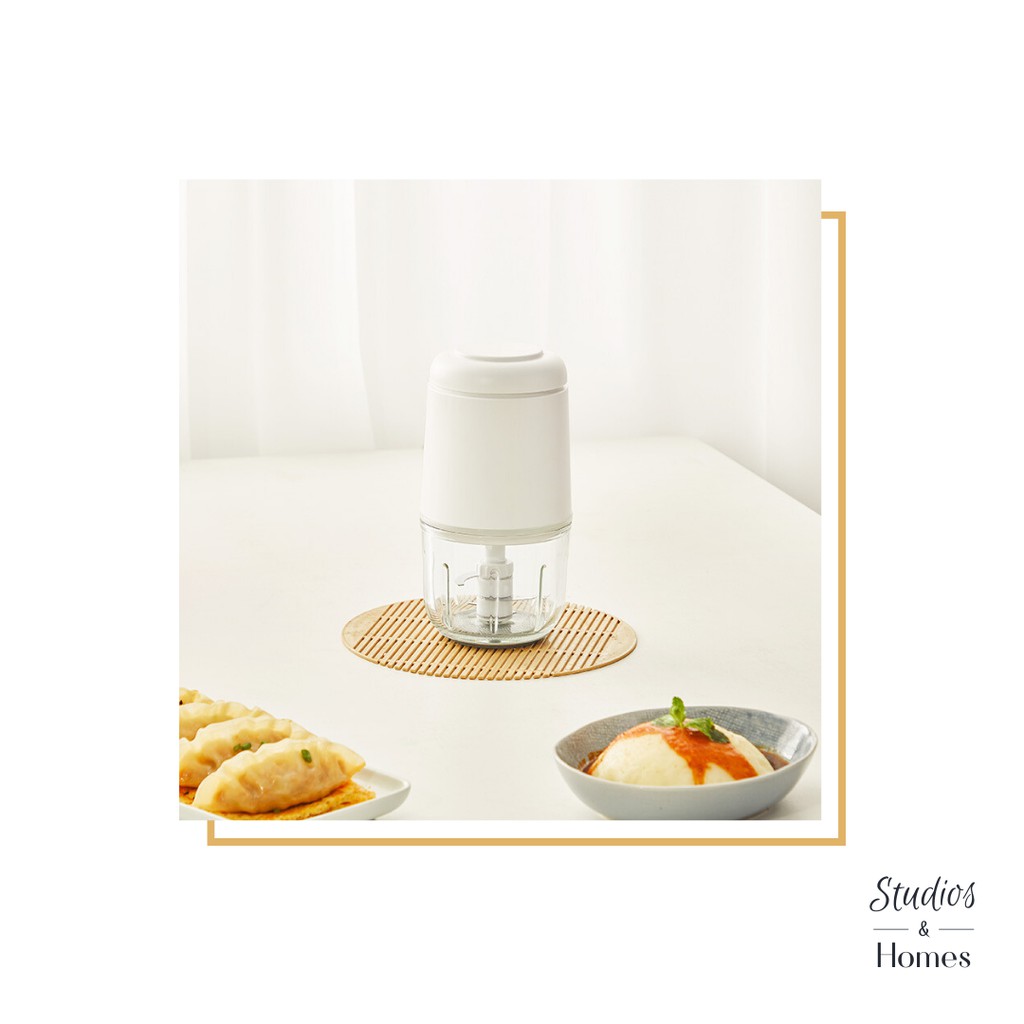 Minimalist Japanese Style Branded Mini Electric Food Processor Shopee