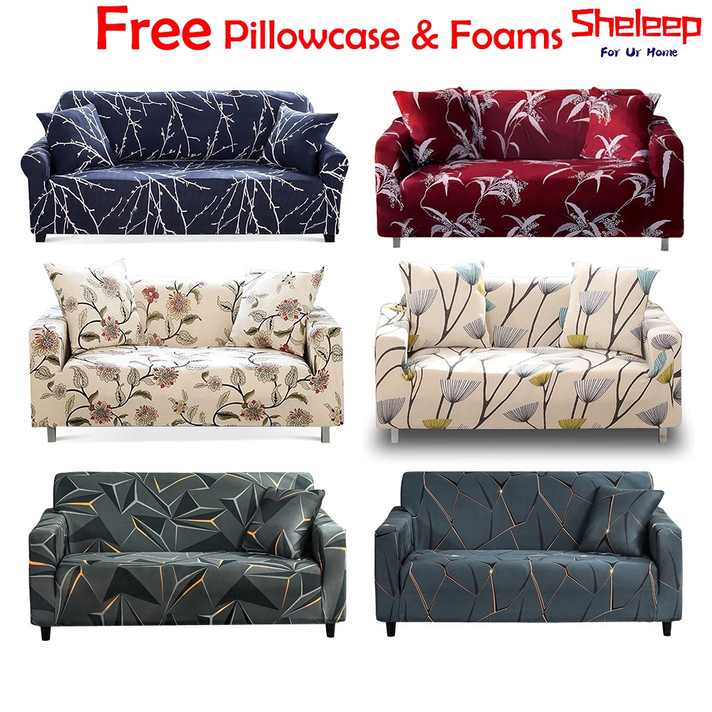 Sheleep Sofa Cover Stretchable for Regular or L Shape Elastic Seat