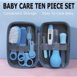10pcs bag Set Baby Nail Trimmer Grooming Kit Portable Newborn Baby Nail Clipper Safety Care Set