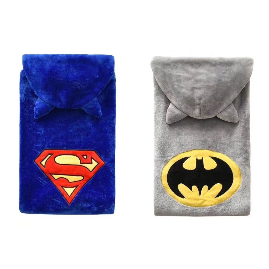 Super Superhero Man of Steel Hand Made Hooded Bath Towel with Embroidered S symbol