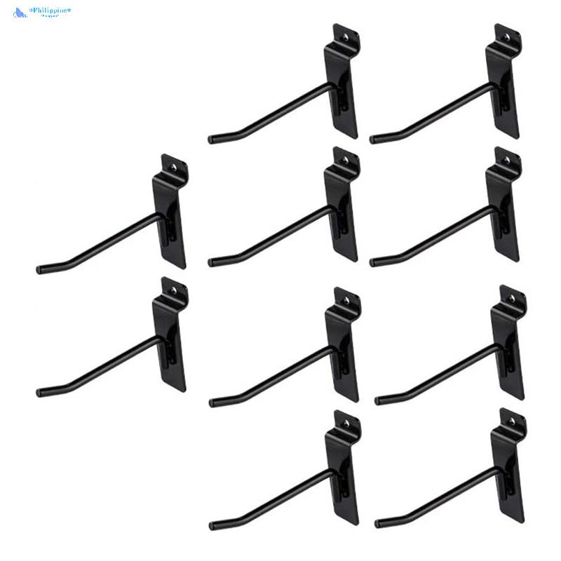 10Pcs Slat Hooks, 1/4 Inch Thick Panel Display Hooks, Commercial Grade