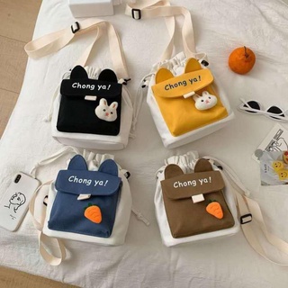 Canvas small bag female Japanese messenger bag cute student art shoulder bag
