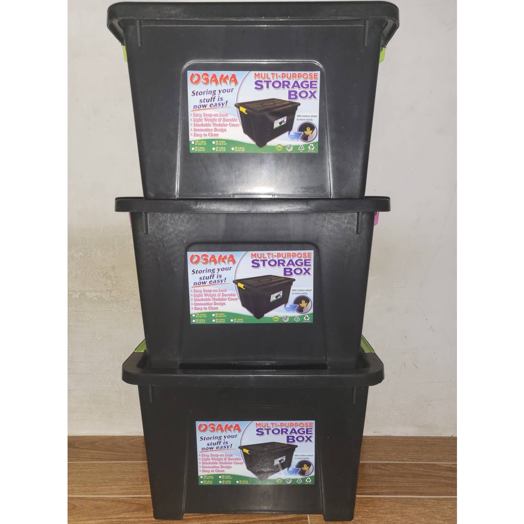 3pcs-heavy-duty-storage-boxes-with-cover-lock-and-wheels-16x12x10