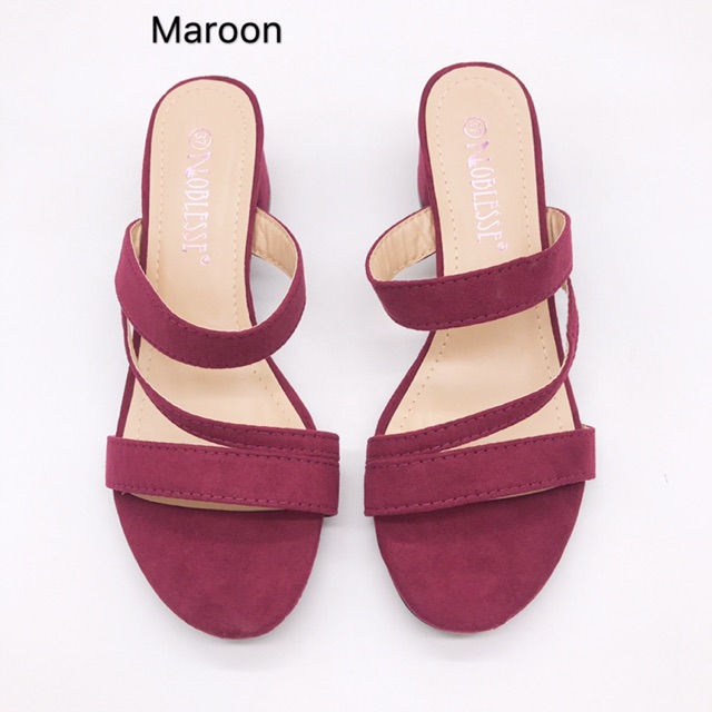 Korean block heels sandals 1.5inch gamosa #30121 | Shopee Philippines