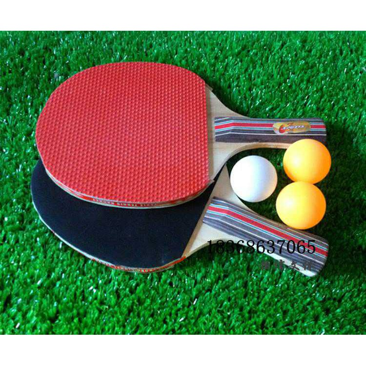 1 Pair Table Tennis Racket Ping Pong Paddle Bat with 3 Training Balls Set 