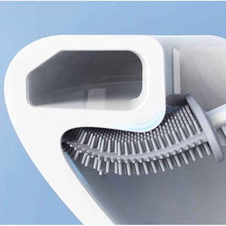 【Panda】Silicone Toilet Brush Soft Glue Dead Corner Cleaning Brush Toilet Gap Brush Long Handle #7