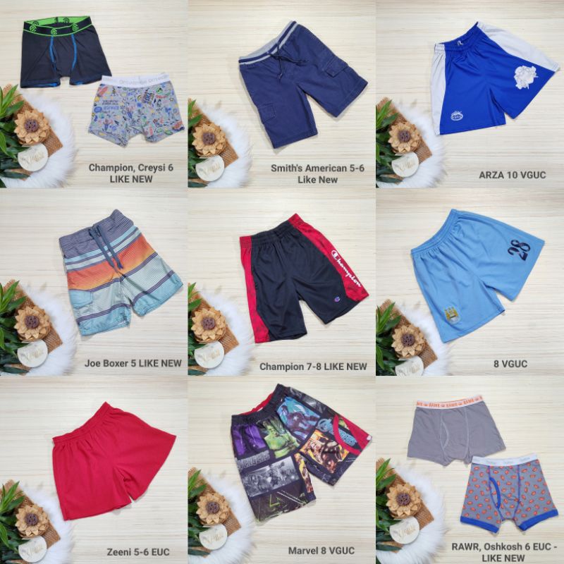 Branded Shorts Boxer Shorts for Kids Boys 5-10 Champion Marvel Joe Fresh