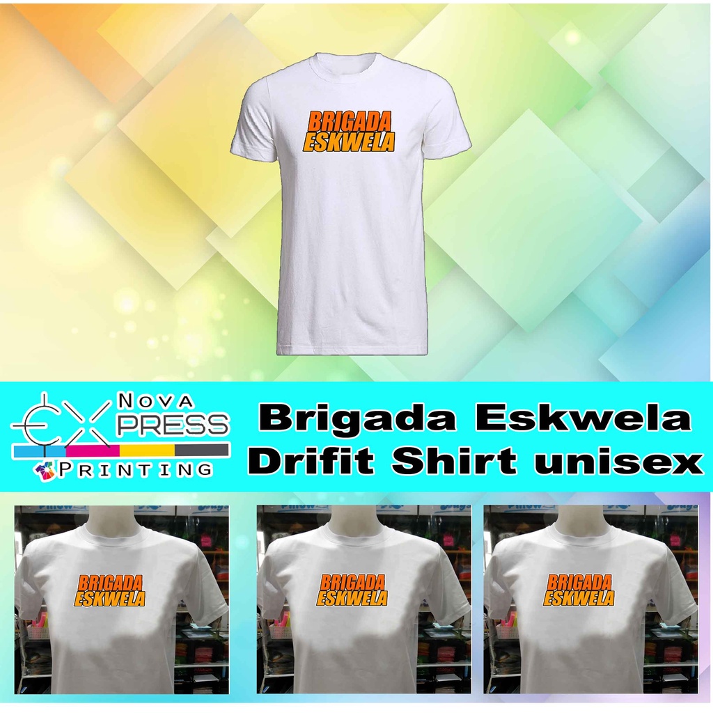 Brigada Eskwela White Drifit Shirt Unisex | Shopee Philippines