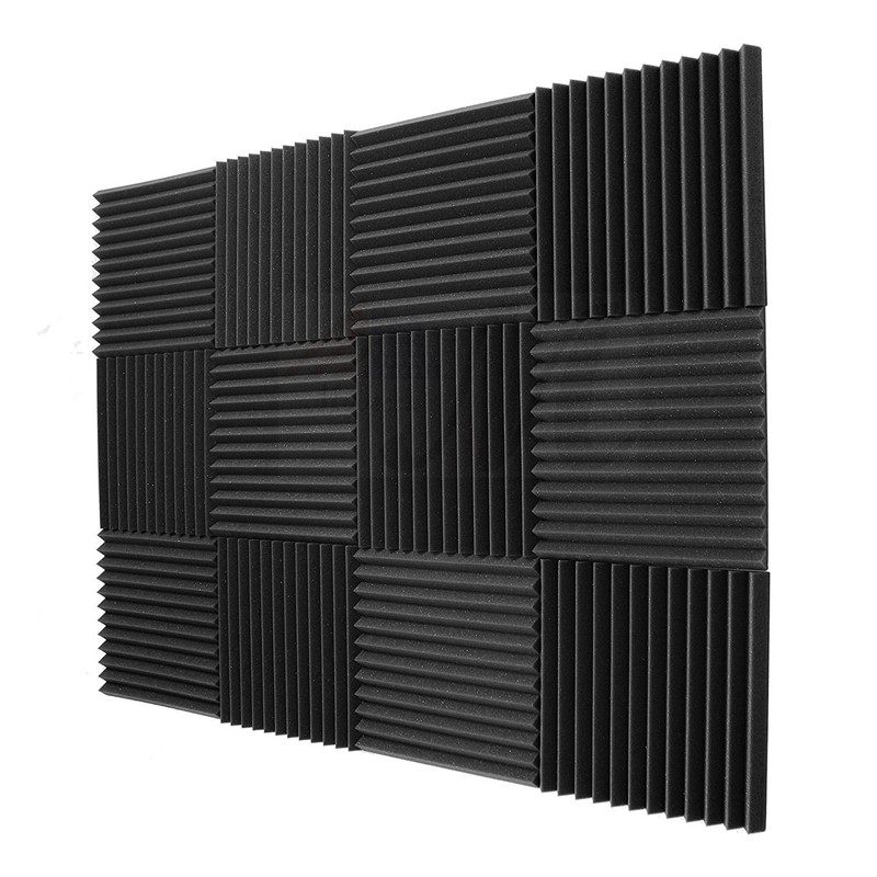 12 Pack- Acoustic Panels foam Engineering sponge Wedges Soundproofing ...