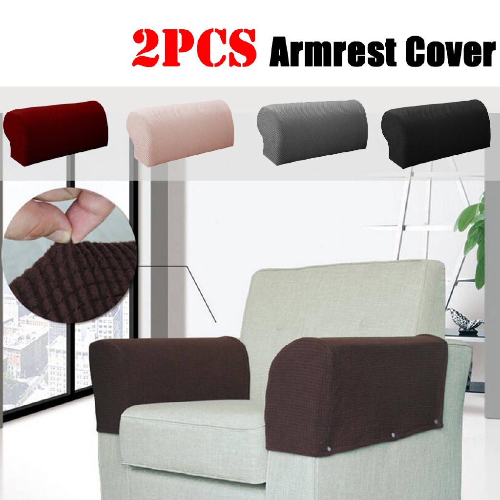 Top2pcs Premium Furniture Sofa Armrest Covers Couch Chair Arm