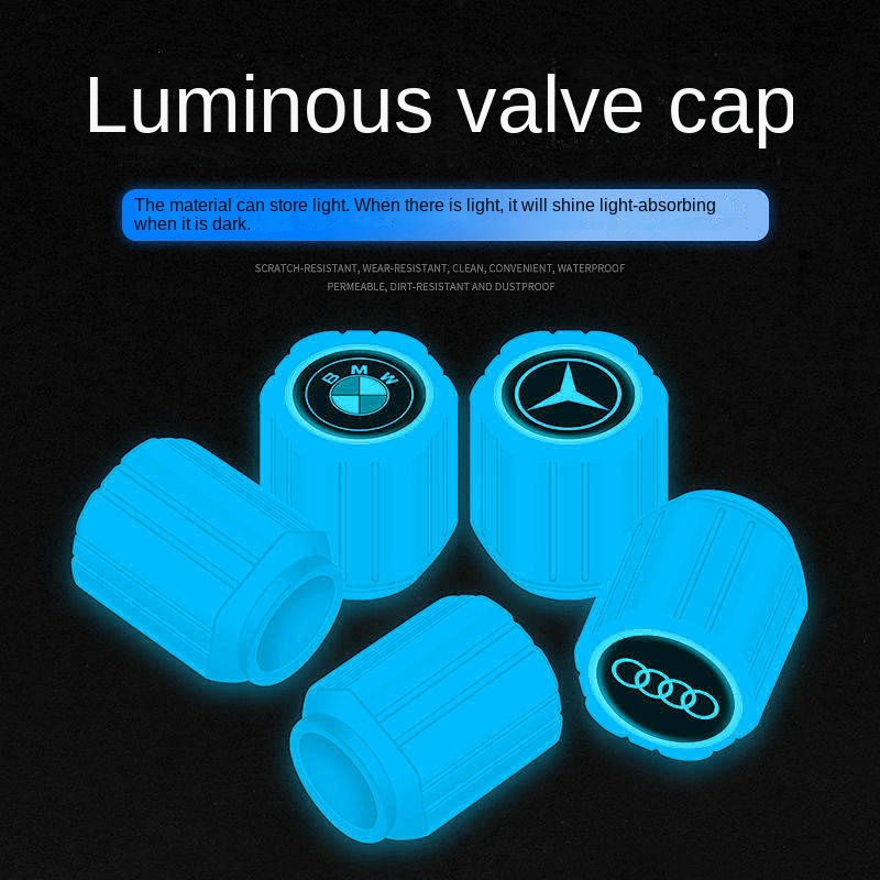 Luminous Tire Nozzle Cap Car Inflating Valve Motorcycle Electric