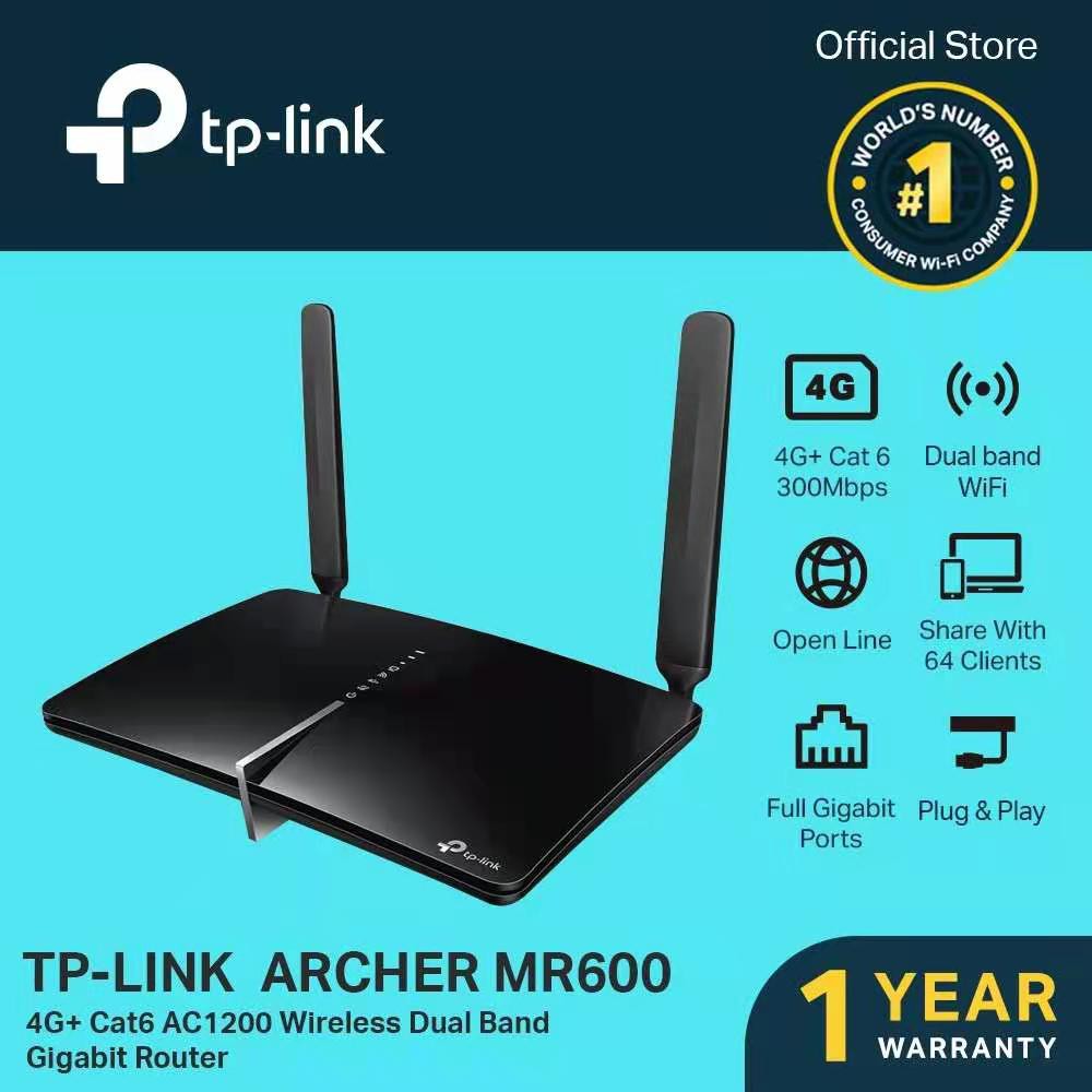 Tp Link Archer Mr600 4g Cat6 Ac1200 Wireless Dual Band Gigabit Router Open Line Lte Router 3708