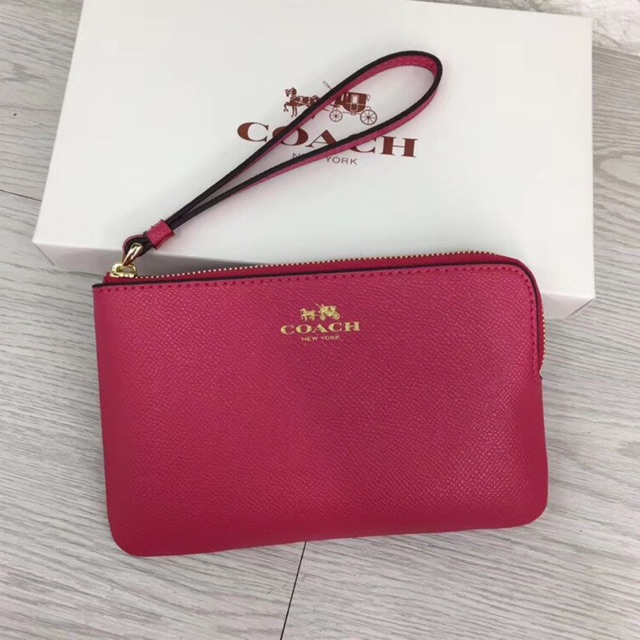 Authentic Coach Wristlet can fit Iphone 8plus Pink | Shopee Philippines