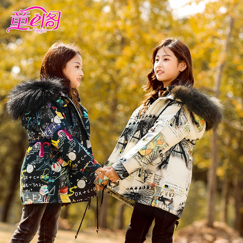 girls fur collar coat