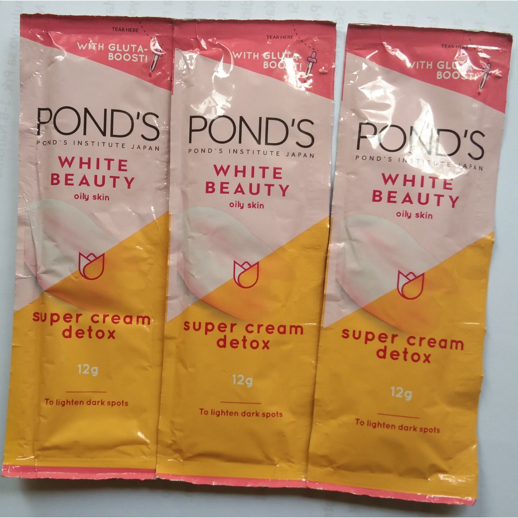Pond S White Beauty Super Cream Detox For Oily Skin 12g 5s Shopee Philippines