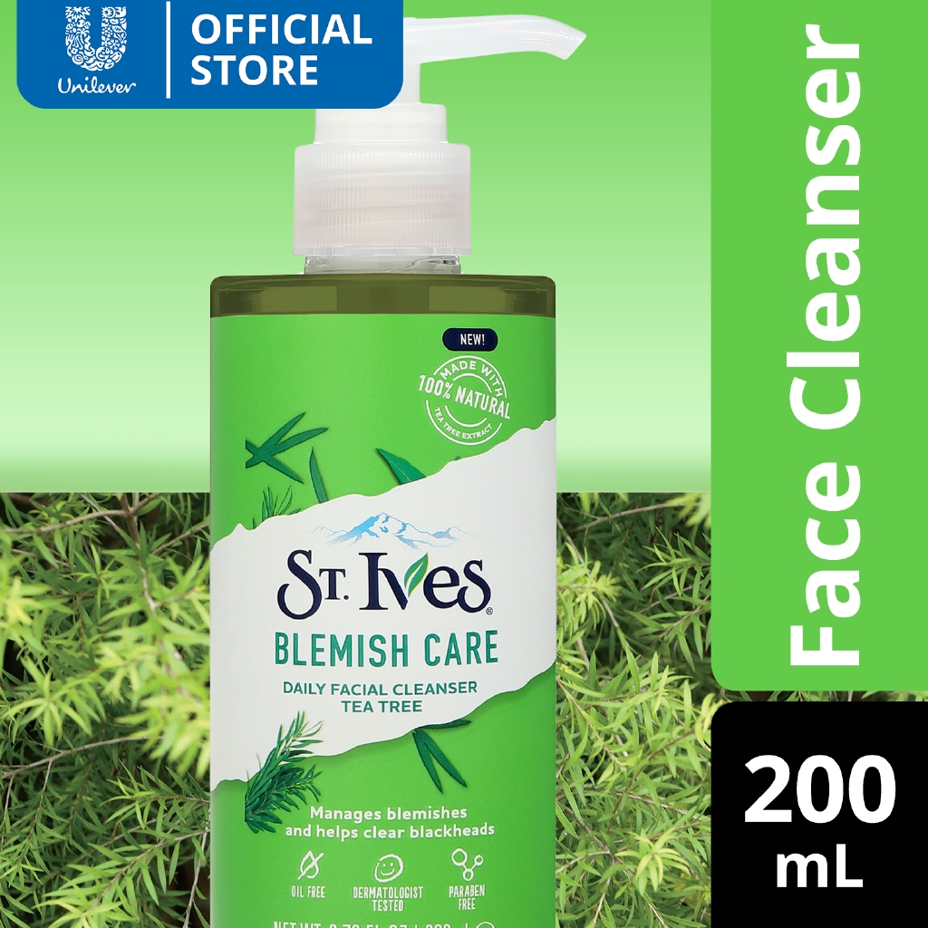 St. Ives Blemish Care Daily Facial Cleanser Tea Tree 200ml Shopee