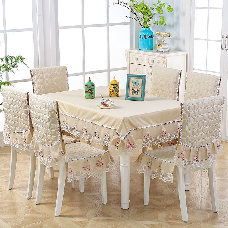 Ice Crystal Table Cloth High End, Chinese Round Table Furniture Cover
