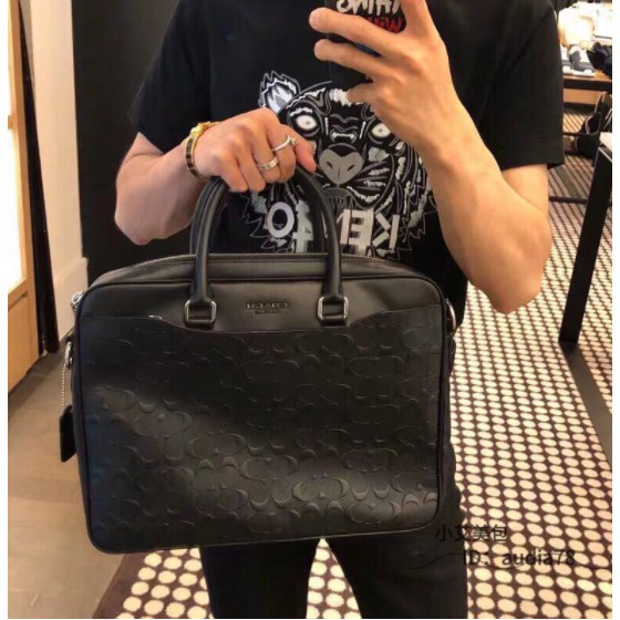 COACH F72973 new men's portable briefcase, classic C-shaped laptop bag,  one-shoulder messenger bag | Shopee Philippines