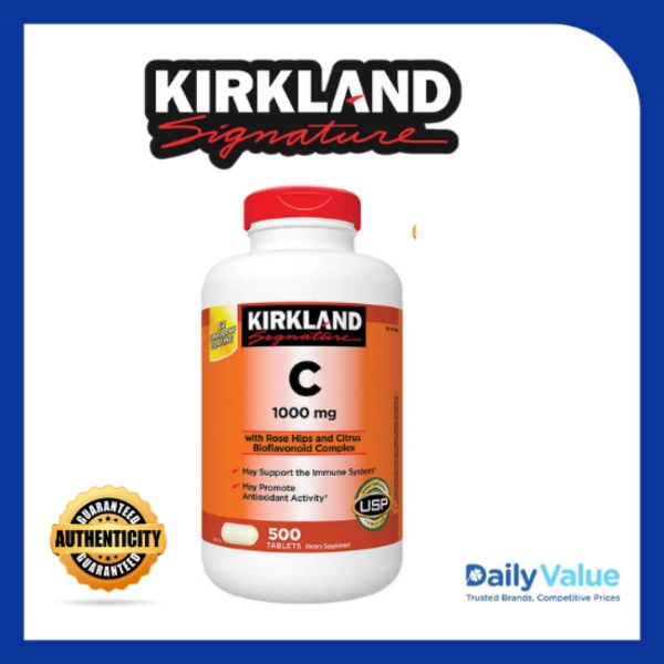 Kirkland Signature Vitamin C 1000mg 500pc 24 Expiry Shopee Philippines