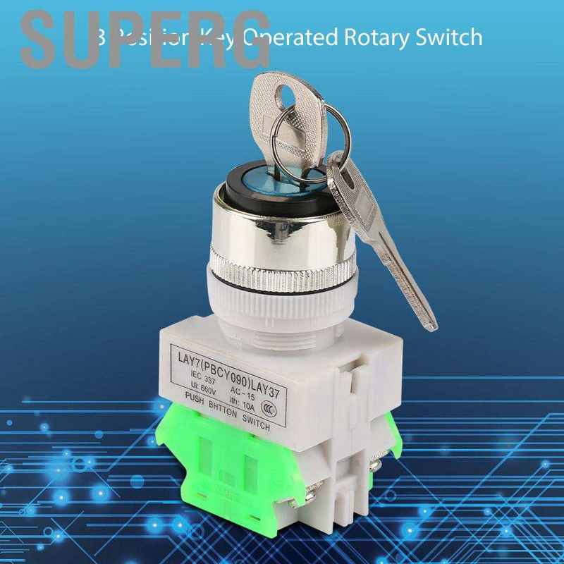 Key Rotary Switch 2 Position Key Operated Rotary Selector Switch 2 Keys 22mm Mount Lay37 11y 21 Pins Fasteners Divinebox Fr