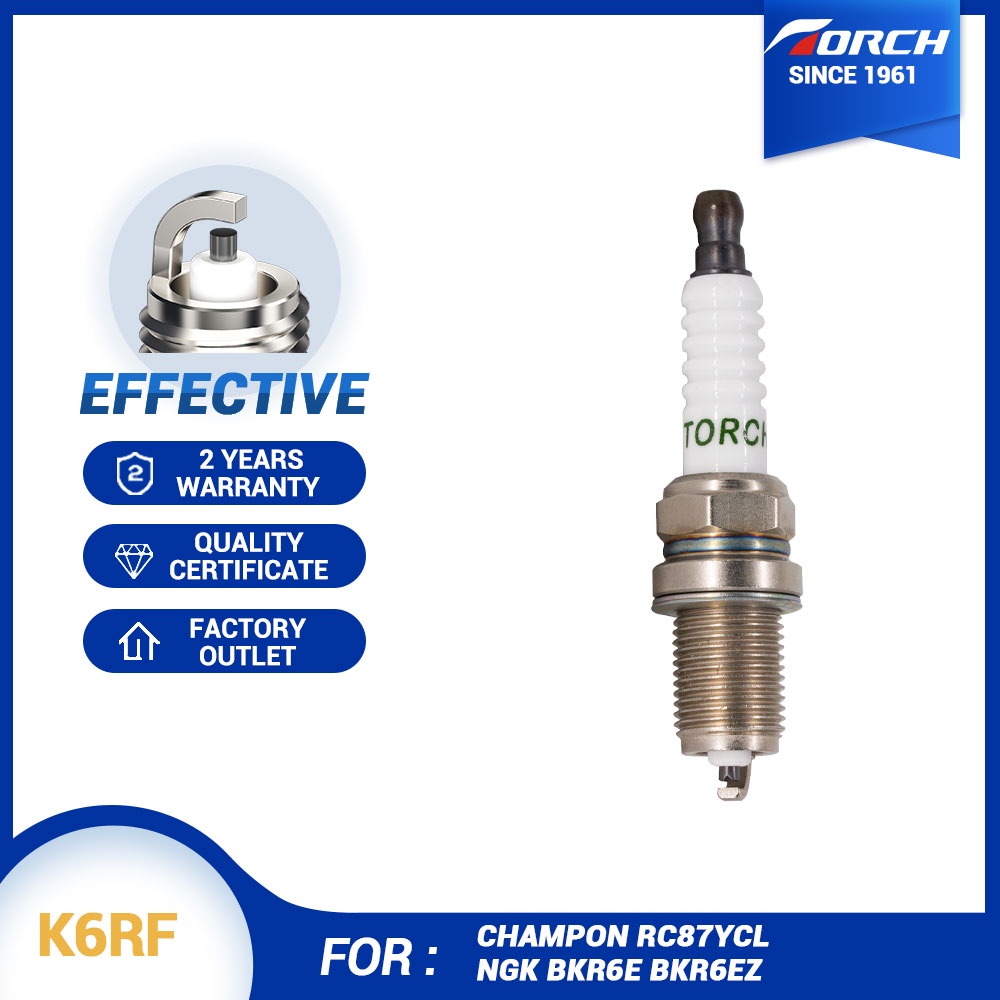 CHAMPON RC87YCL Replacement Torch K6RF Spark Plug Replace for NGK BKR6E