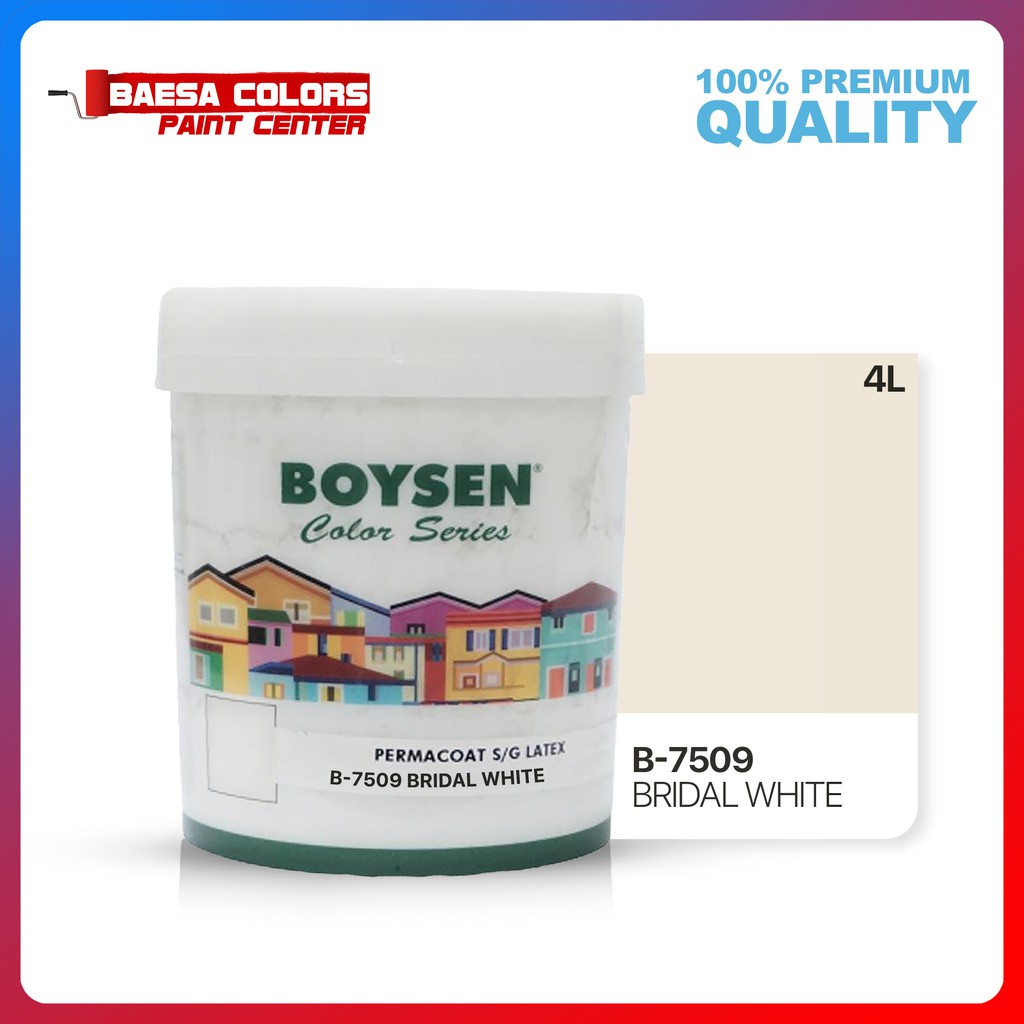 BOYSEN PERMACOAT LATEX PAINT COLOR SERIES BRIDAL WHITE (B7509
