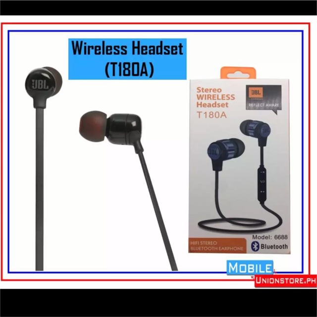 jbl stereo wireless headset t180a