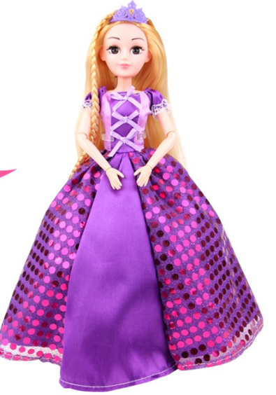 30CM Sweet Princess Dolls Rapunzel Toys For Girls Joint Moving Body Beauty  Thick Full Long Blonde Hair Doll For Children | Shopee Philippines