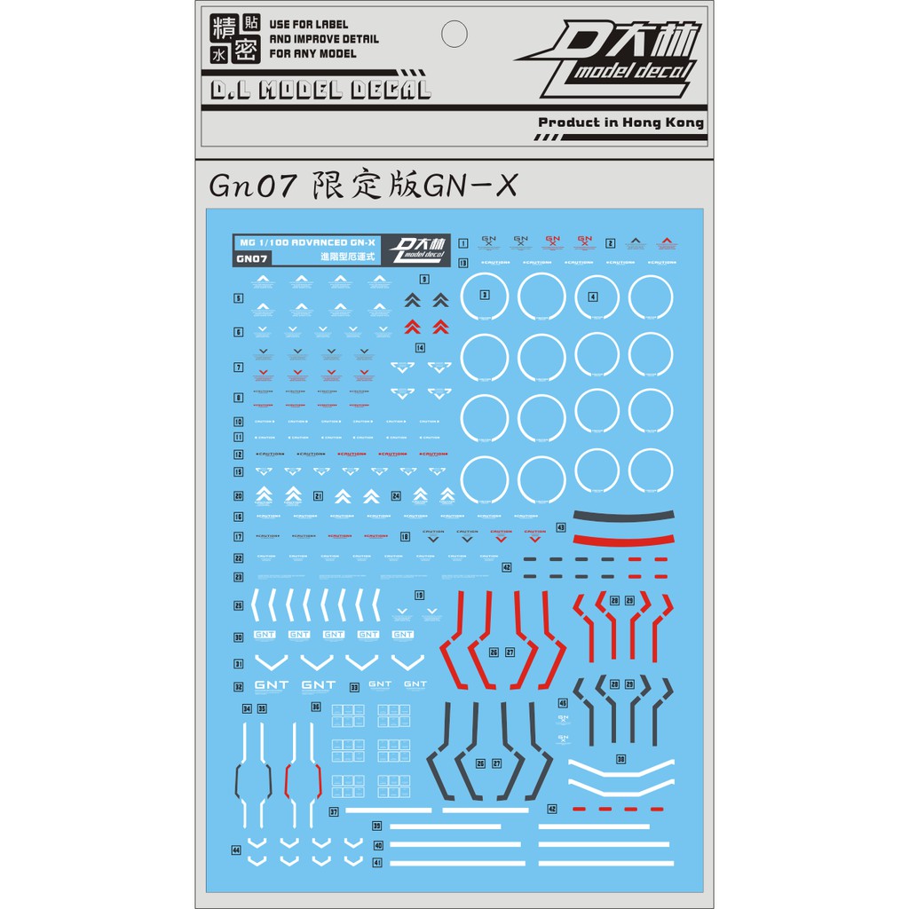 Gn07 P Bandai Advanced Gn X Mg Water Slide Decals From D L Shopee Philippines