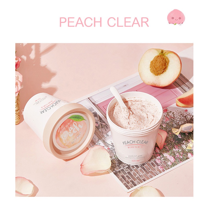 LUXU Peach Ice Cream Scrub Brightening Smooth Butt Whitening Exfoliating Body Scrub 200ML