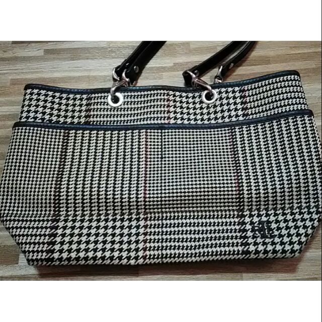 ralph lauren houndstooth bag