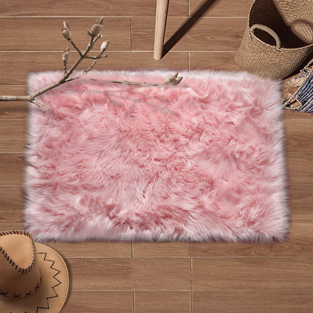 Fluffy Rugs Shaggy Dining Room Floor Home Bedroom Carpet 40 X 60 Cm Shopee Philippines