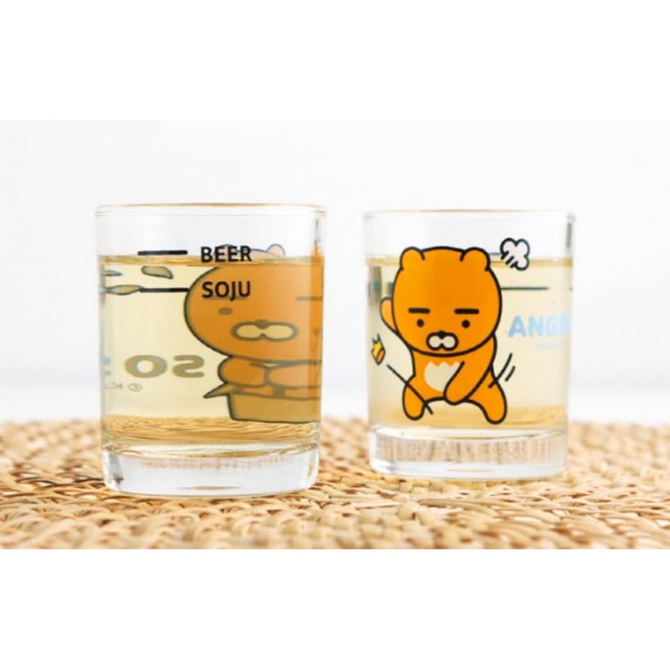 Ayho Kakao Friends Ryan Apeach Soju Beer Somaek Recipe Glass Cups 4p Set From Korea Authentic 4692