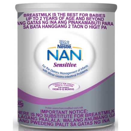 nan sensitive for 1 year old