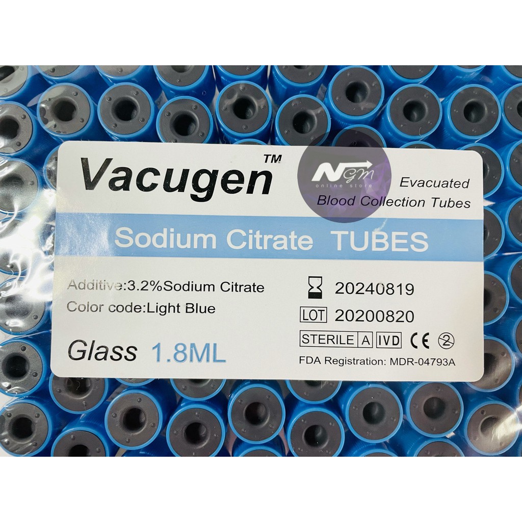 Blue Top 1.8ml / PT Tubes / Evacuated Blood Collection Tubes / Sold by