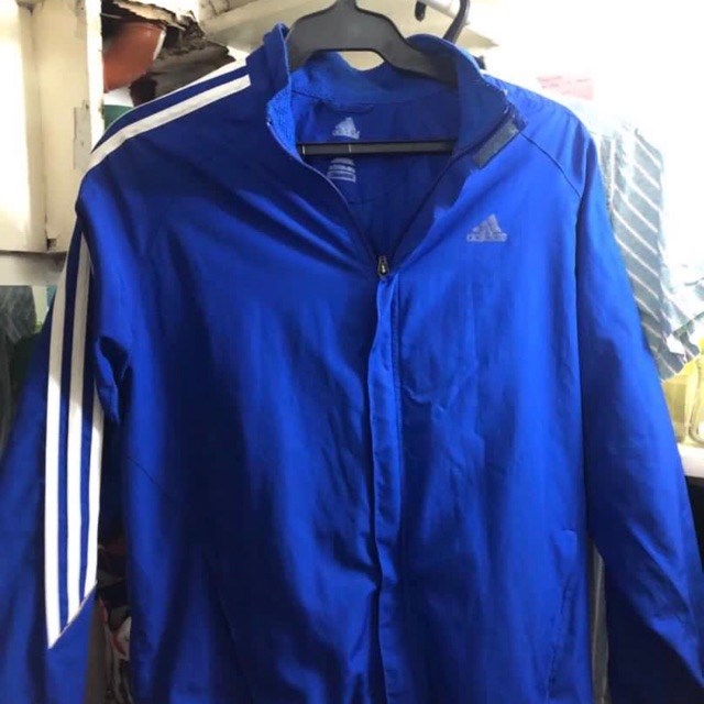 blue adidas windbreaker jacket