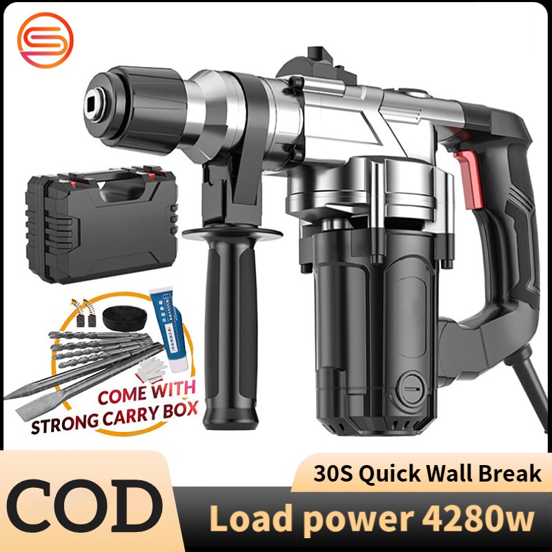 Demolition Electric Hammer Rock Hammer Electric Drill Heavy Duty Electric Impact Drill Kit