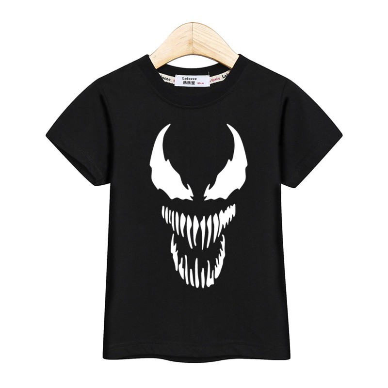 Boys Tops Kids Tee Shirt Venom Print Marvel T Shirt Costume Shopee Philippines - roblox t shirt venom