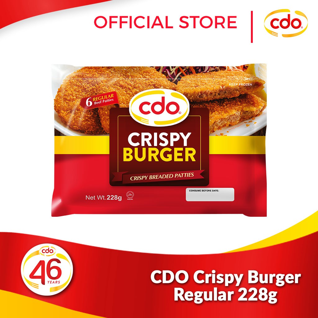 CDO Crispy Burger 228g CDO Foodsphere Shopee Philippines