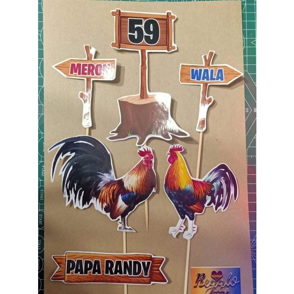 Manok Na Pula Cake Topper For Birthday Shopee Philippines