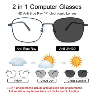 LUSEEN Anti Radiation Eyeglass For Woman Men Photochromic Eye Glasses Anti Blue Light Eyewear #4