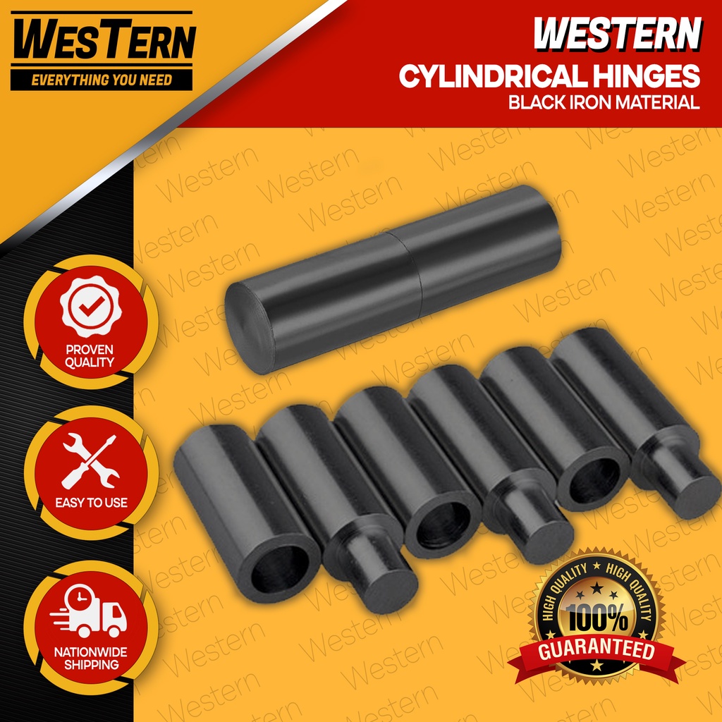 WESTERN Cylindrical Hinges Black Iron Material Shopee Philippines