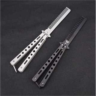 Stainless Steel Butterfly Shape Edge Dull Comb Game Tool