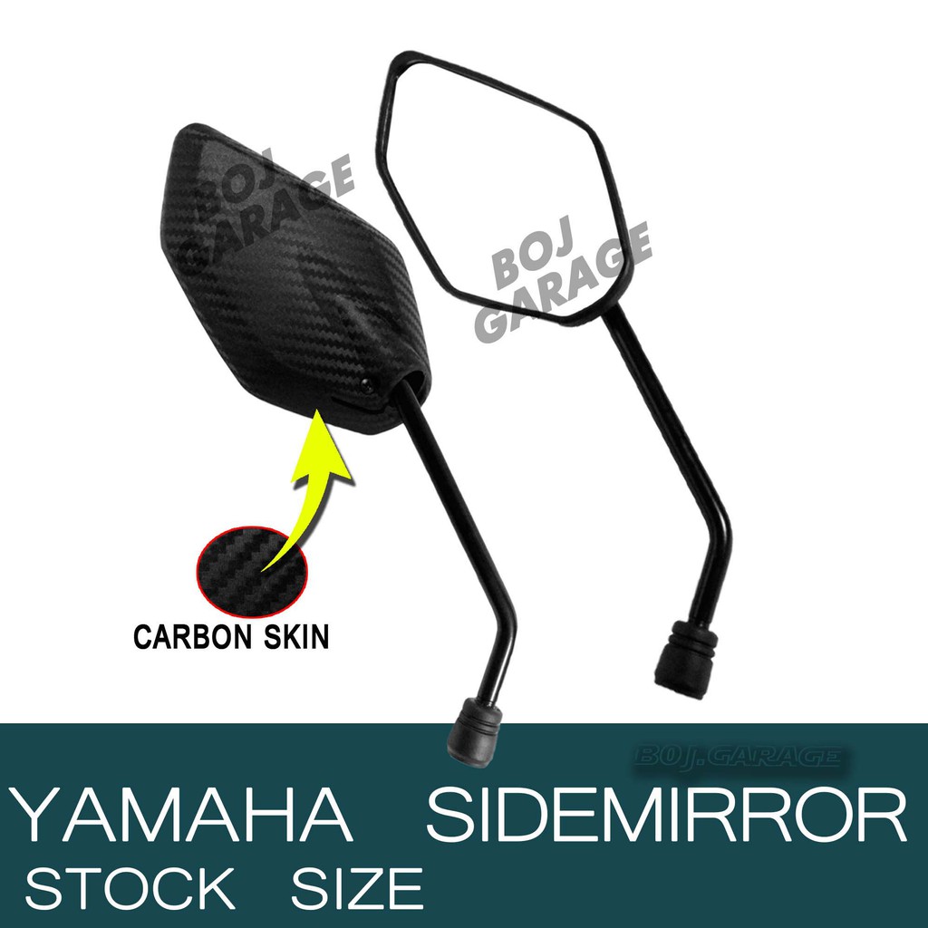 yamaha universal side mirror carbon skin same stock size mio aerox mio