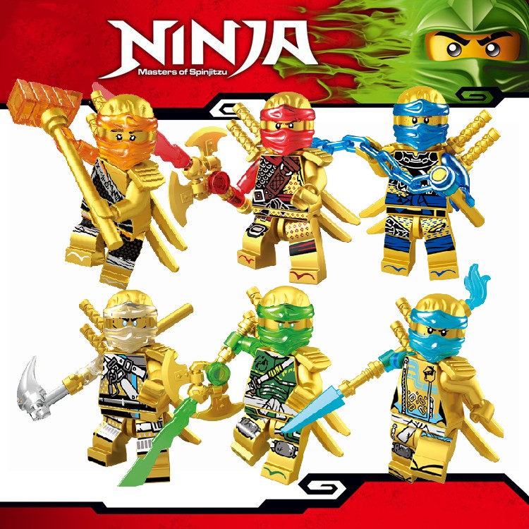 6pcs Ninjago Puzzle Building Block Set Crystal Ninja Compatible Lego ...