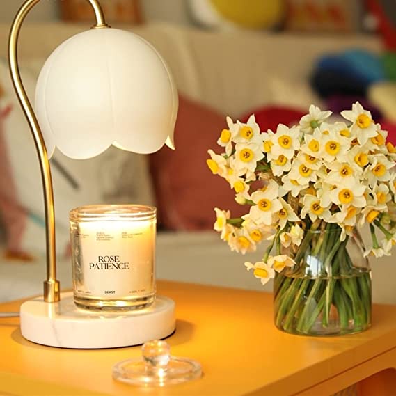 Lily Iron Lampshade Marble Base Candle Warmer Lamp Shopee Philippines