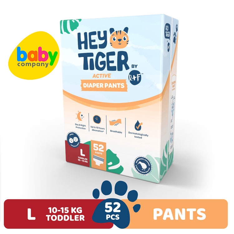 Diapering & Potty Hey Tiger Active Diapers Pants Large, Jumbo Pack, 52 pads Shopee Philippines