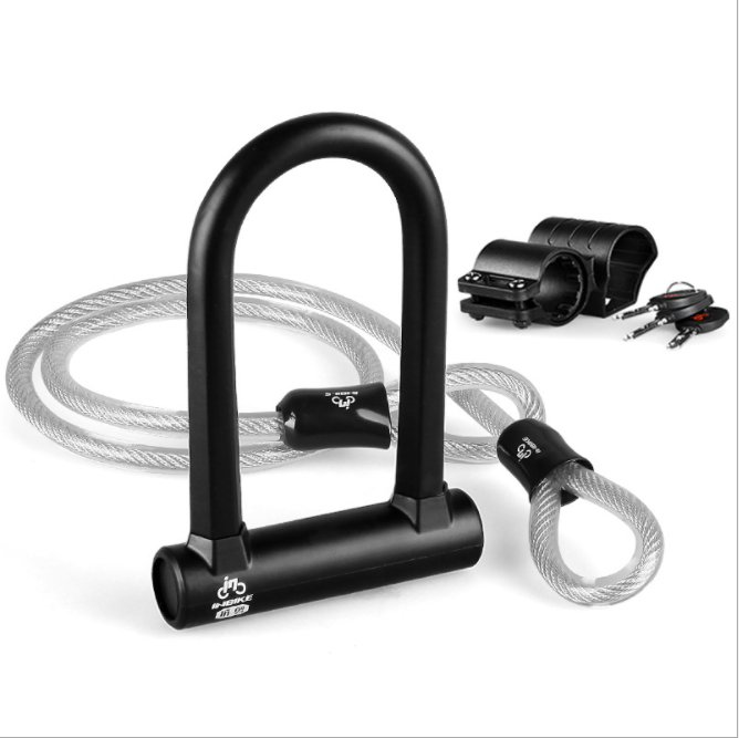 【HOT】Bicycle antitheft Ushaped lock heavyduty bicycle lock